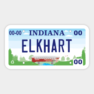 Elkhart Indiana License Plate Sticker